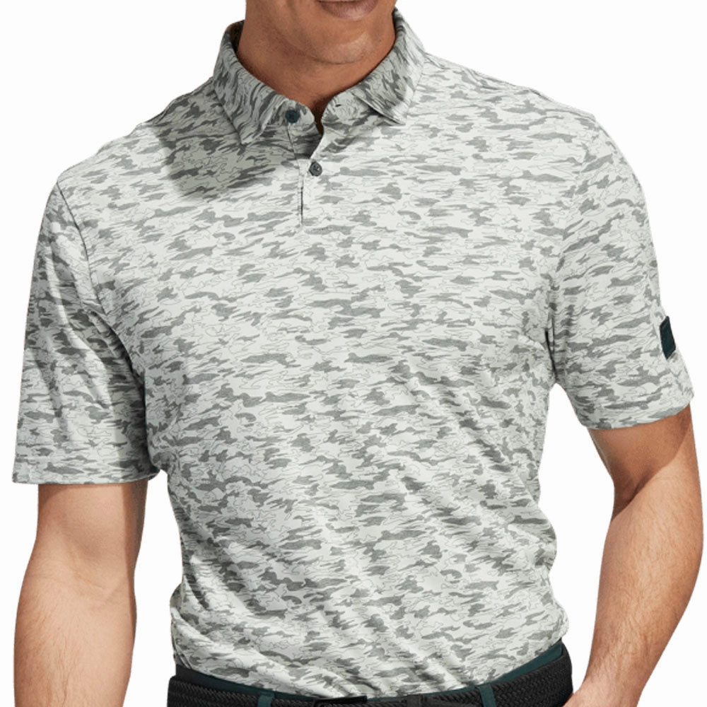 Brushed Interior Lining adidas Go-To Camo Polo Shirt - Shadow Green/Linen Green