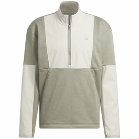nautical print adidas Go-To DWR Hybrid 1/2 Zip Pullover - Silver Pebble/Alumina