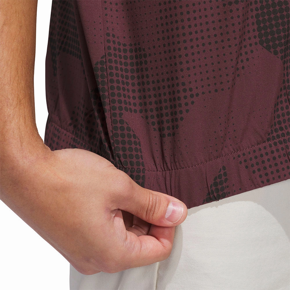 adidas Go-To Dwr Short Sleeve 1/2 Zip Pullover - Aurora Ruby brooch accents