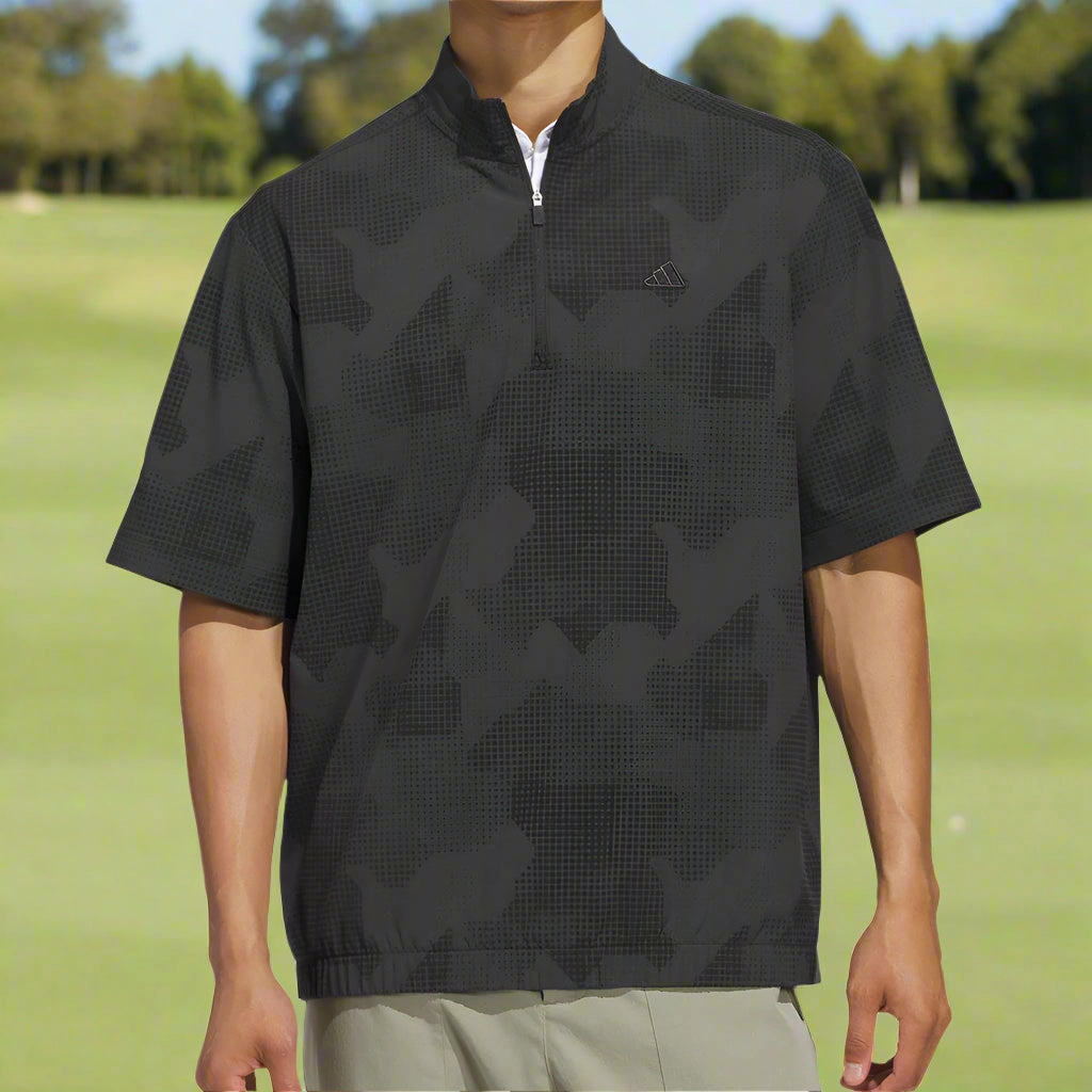 adidas Go-To Dwr Short Sleeve 1/2 Zip Pullover - Black Matte Finish