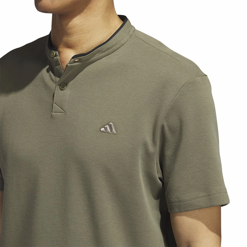 adidas Go-To Henley Polo Shirt - Olive Strata Oversized Silhouette Casual Chic Look