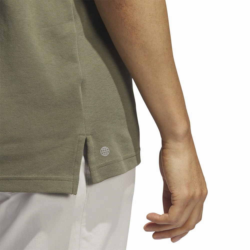 adidas Go-To Henley Polo Shirt - Olive Strata Oeko Tex Certified
