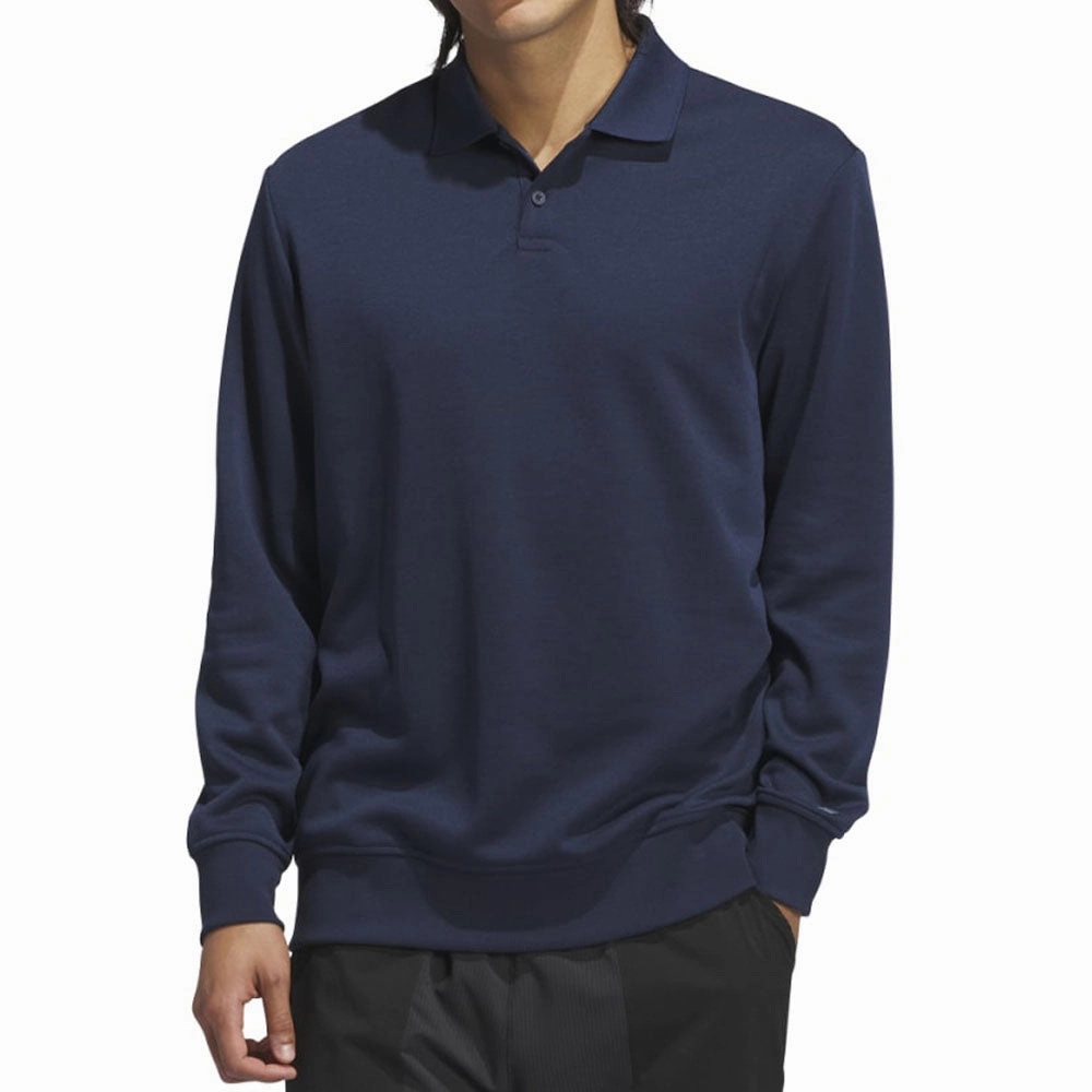 Light Layer Chilly Weather Style adidas Go-To Long Sleeve Polo Shirt - Collegiate Navy