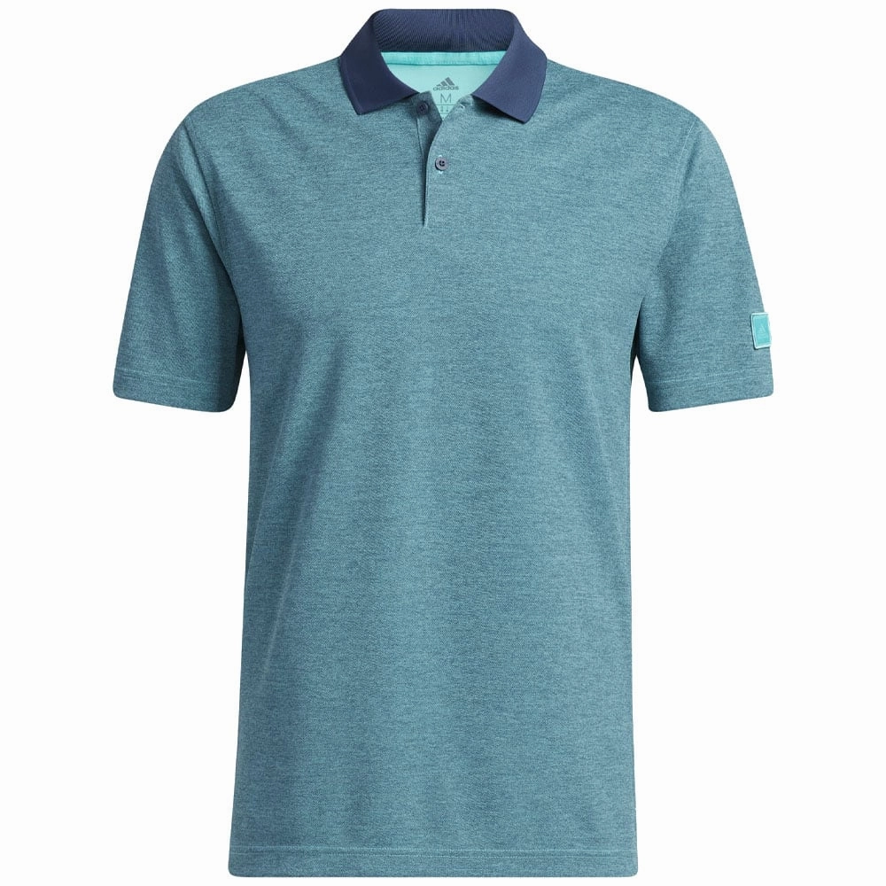 adidas Go-To No-Show Polo Shirt - Crew Navy/Semi Mint Rush Seam Free Back