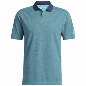 adidas Go-To No-Show Polo Shirt - Crew Navy/Semi Mint Rush Seam Free Back