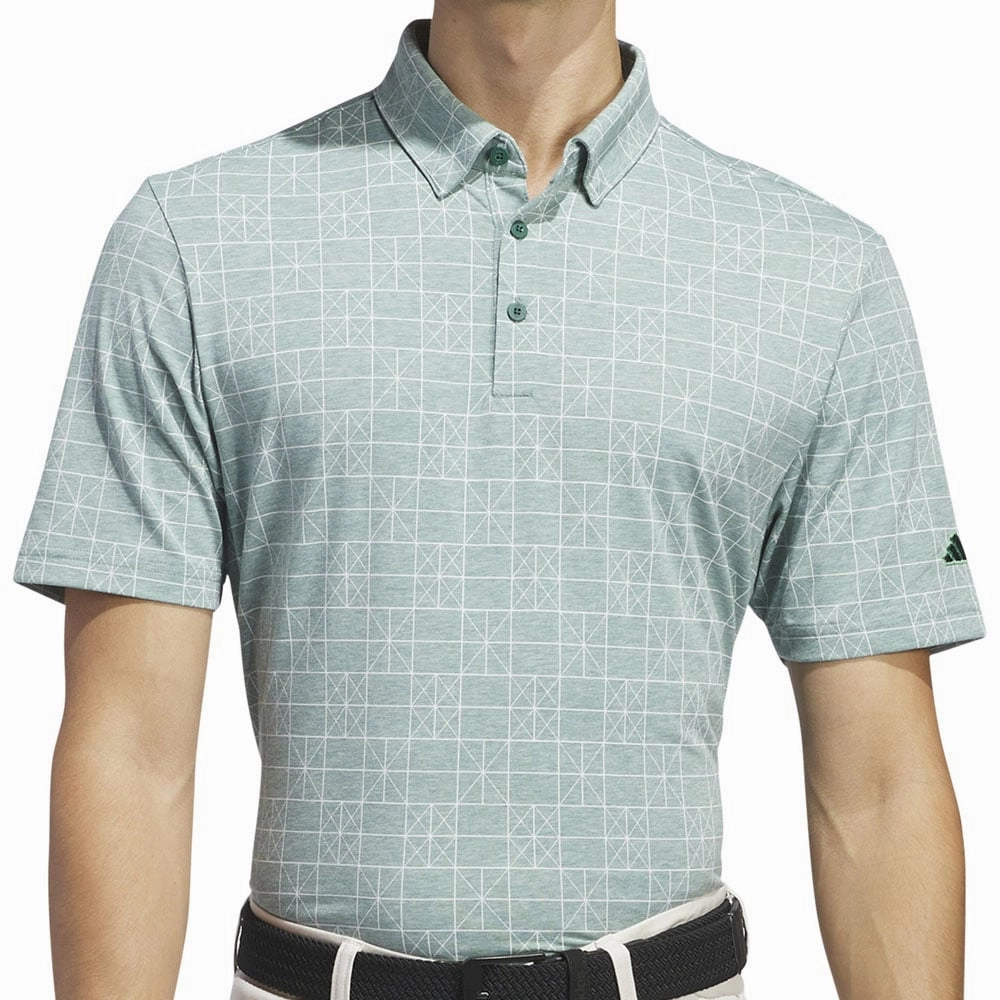 Fashion Layer Stain Resistant adidas Go-To Novelty Polo Shirt - Collegiate Green