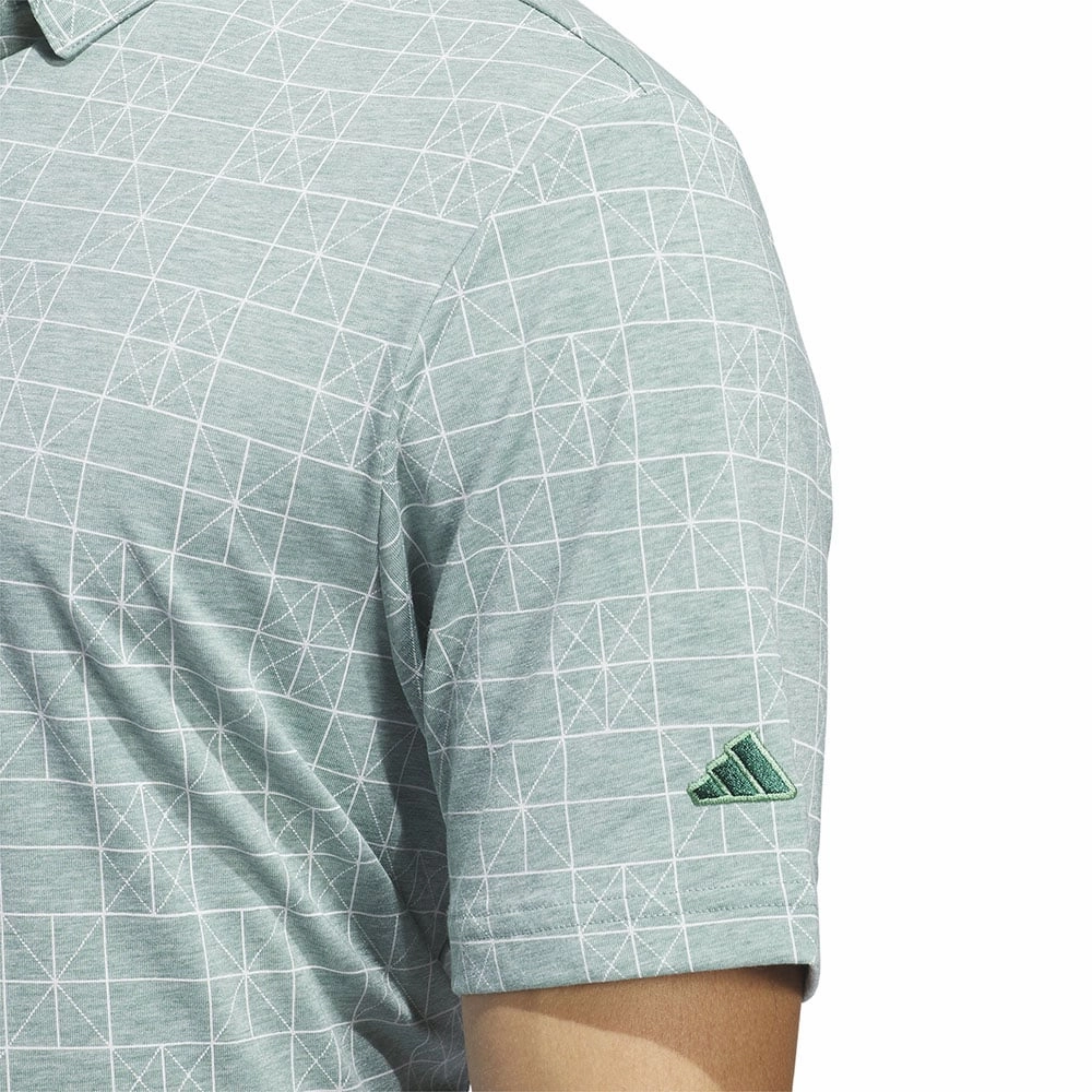 adidas Go-To Novelty Polo Shirt - Collegiate Green Printed Logo Solid Color