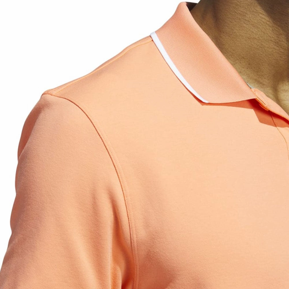 Chilly Day Wear Non Toxic Printing adidas Go-To Pique Polo Shirt - Coral Fusion