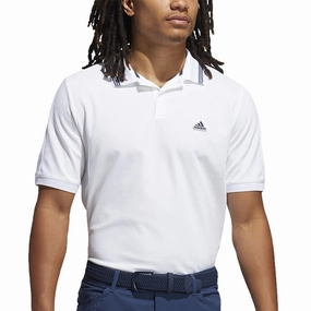 adidas Go-To Pique Polo Shirt - White/Crew Navy brandable Outdoor Gear
