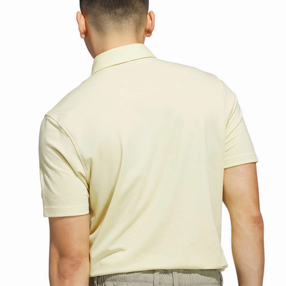 adidas Go-To Polo Shirt - Powder Yellow Heather Jersey Material Classic Layer