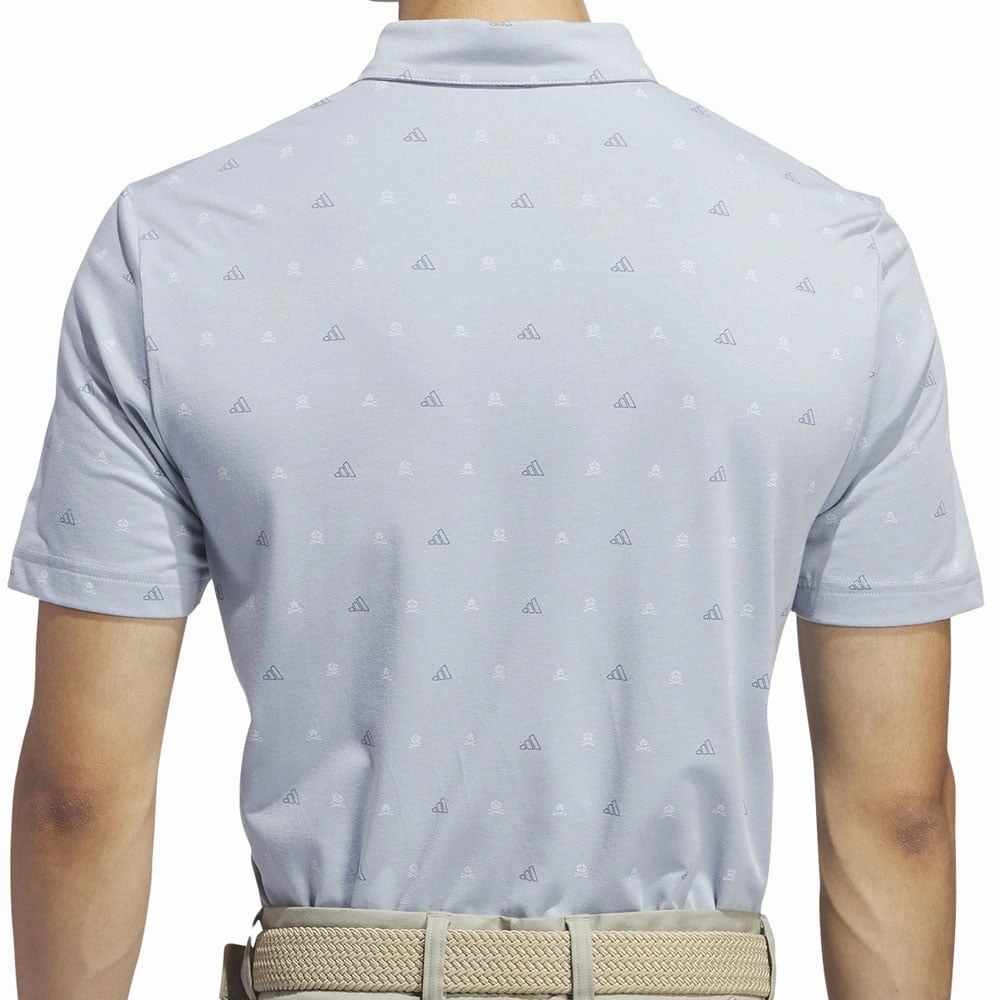 adidas Go-To Print 2 Polo Shirt - Light Grey City Outfit sports performance