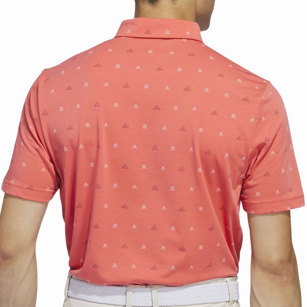 adidas Go-To Print 2 Polo Shirt - Preloved Scarlet Pocket Detailing Structured silhouette