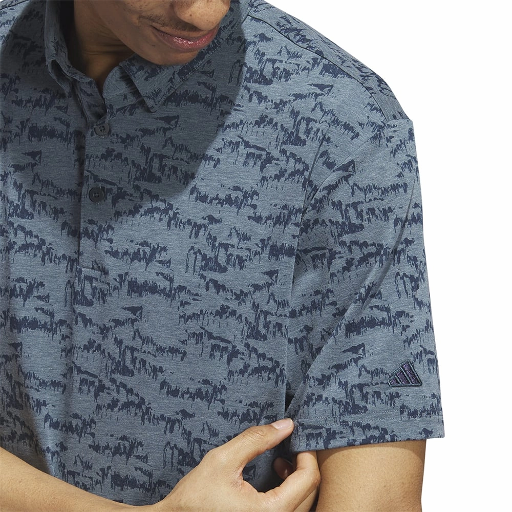 adidas Go-To Print Polo Shirt - Arctic Night Vibrant Colors