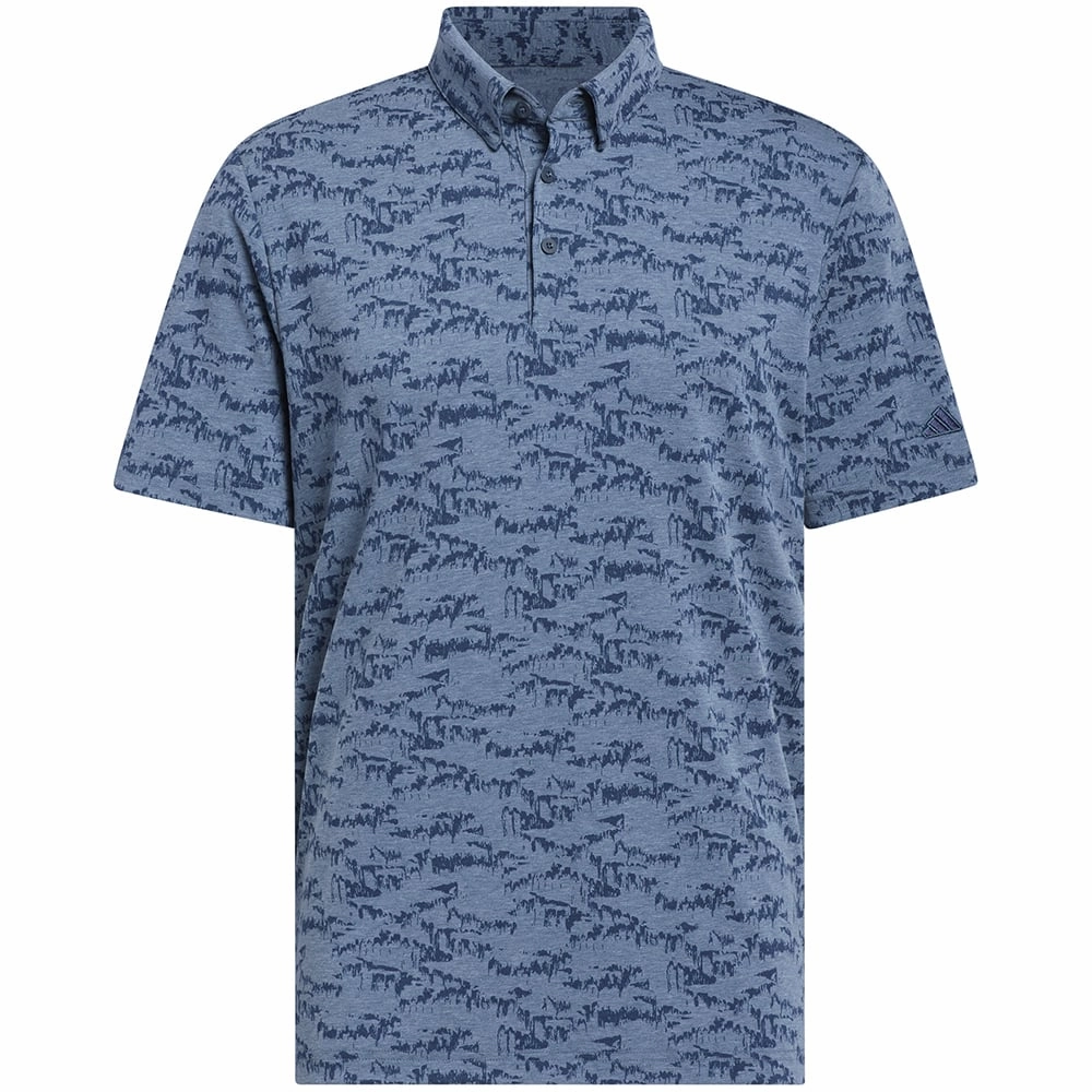 adidas Go-To Print Polo Shirt - Arctic Night Soft Breathable