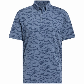 adidas Go-To Print Polo Shirt - Arctic Night Soft Breathable
