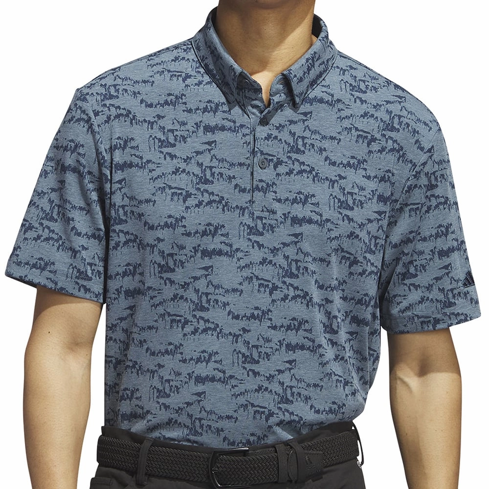 adidas Go-To Print Polo Shirt - Arctic Night Easy Style Wear Effortless Look