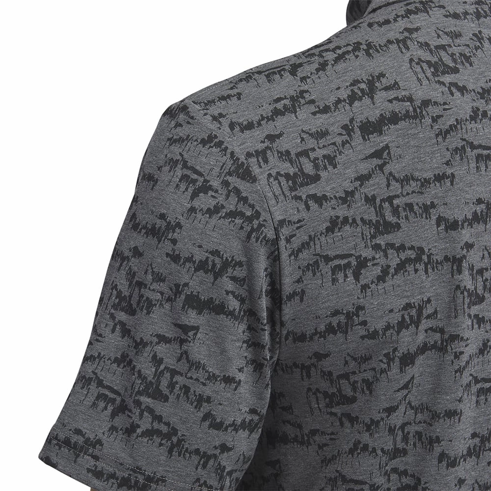 adidas Go-To Print Polo Shirt - Black Drop Shoulder Design