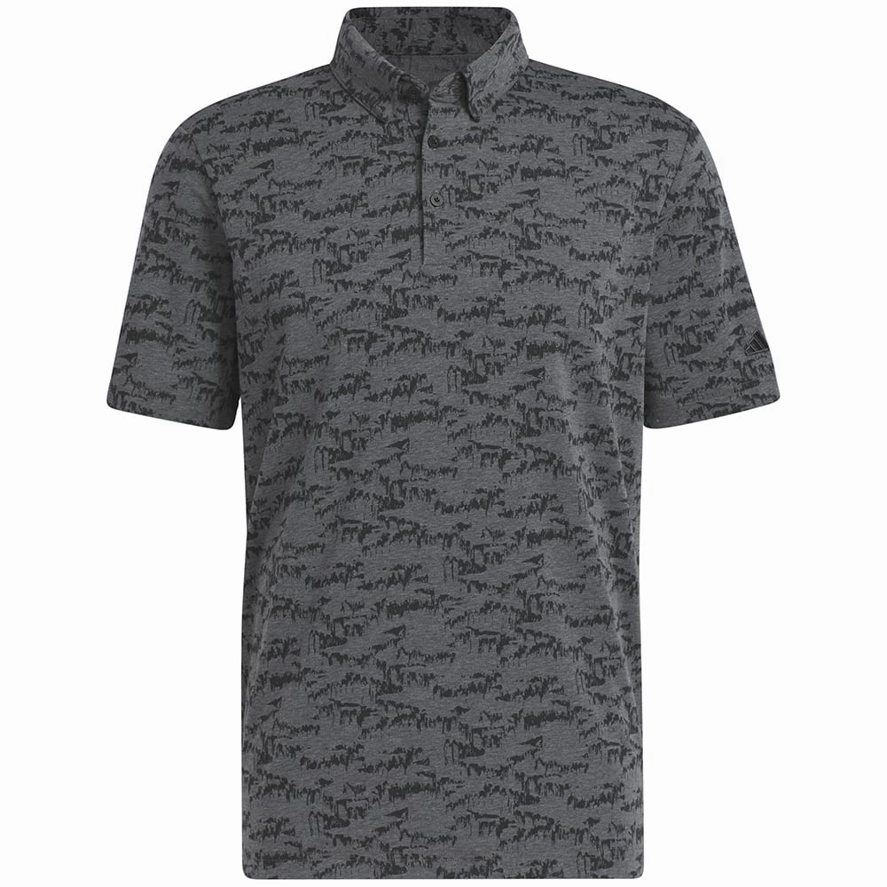 adidas Go-To Print Polo Shirt - Black Eco Friendly Production Holiday Style Trend
