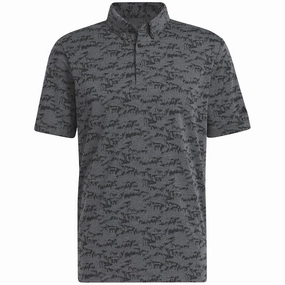 adidas Go-To Print Polo Shirt - Black Eco Friendly Production Holiday Style Trend