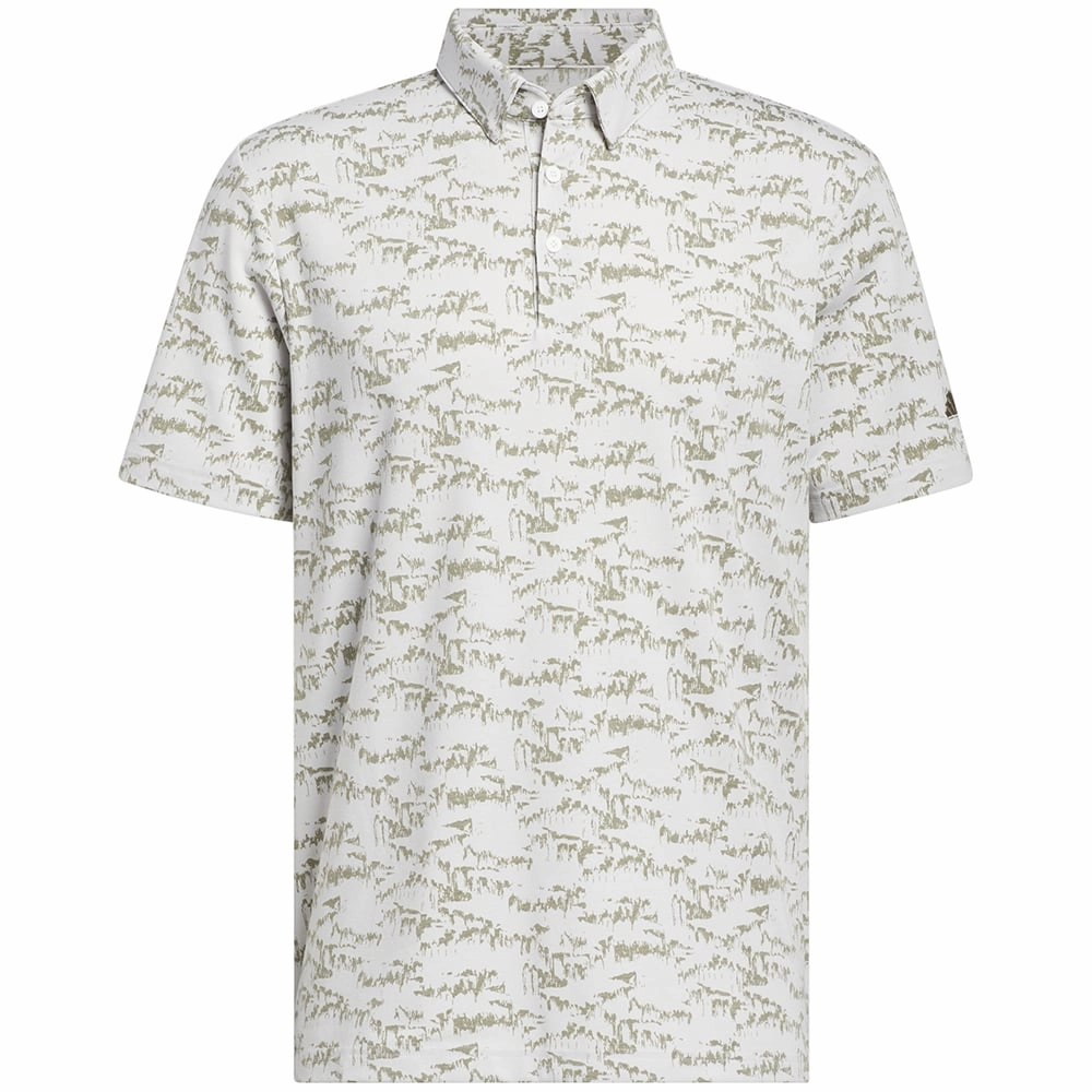 informal gathering Low Impact Dye adidas Go-To Print Polo Shirt - White