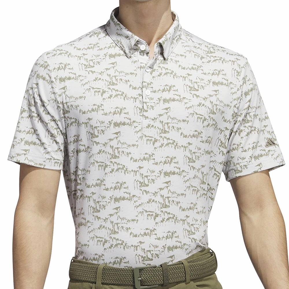 Breathable Layer Timeless Layering adidas Go-To Print Polo Shirt - White