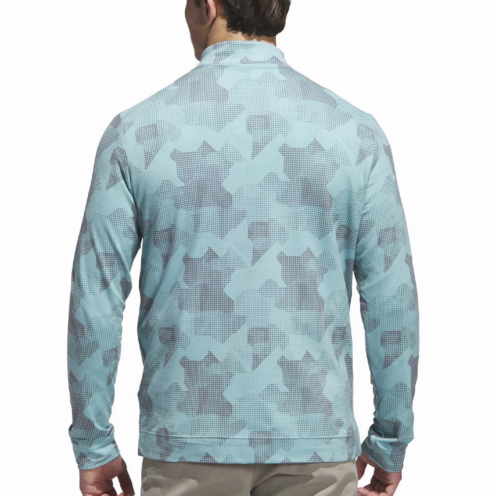 adidas Go-To Printed 1/4 Zip Pullover - Mint Ton Fashion Basic