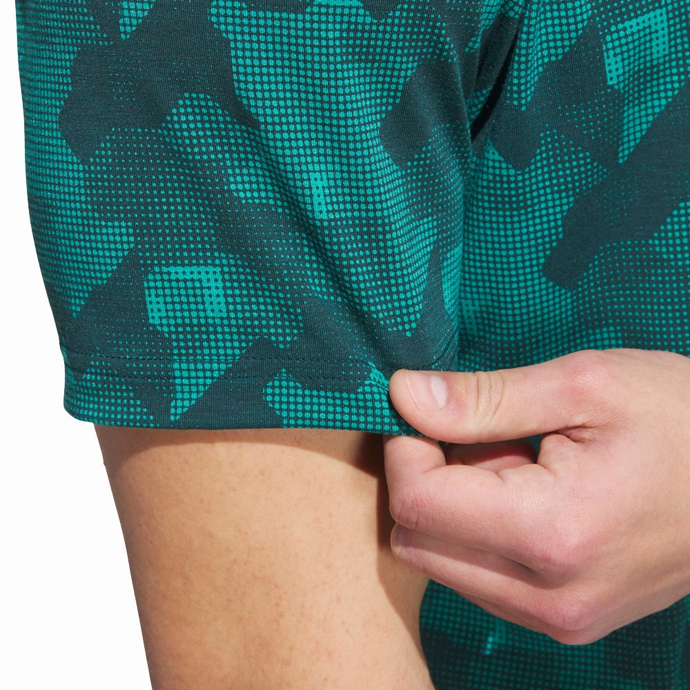 adidas Go-To Printed Polo Shirt - Pure Teal/Aurora Ivy Relaxed Smart