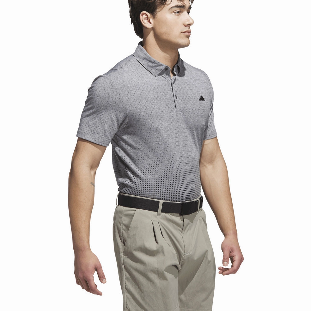 adidas Go-to Rise Print Polo Shirt - Carbon Geometric precision