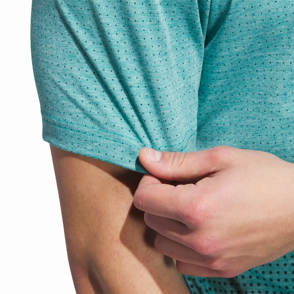 adidas Go-to Rise Print Polo Shirt - Pure Teal Street Trendy Chilly Day Comfort