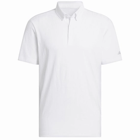 funky Layered Collar Structure adidas Go-to Textured Polo Shirt - White