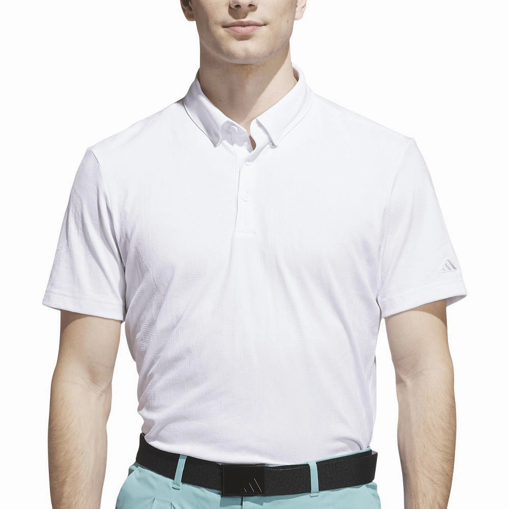 adidas Go-to Textured Polo Shirt - White Urban Streetwear Trendy Tops