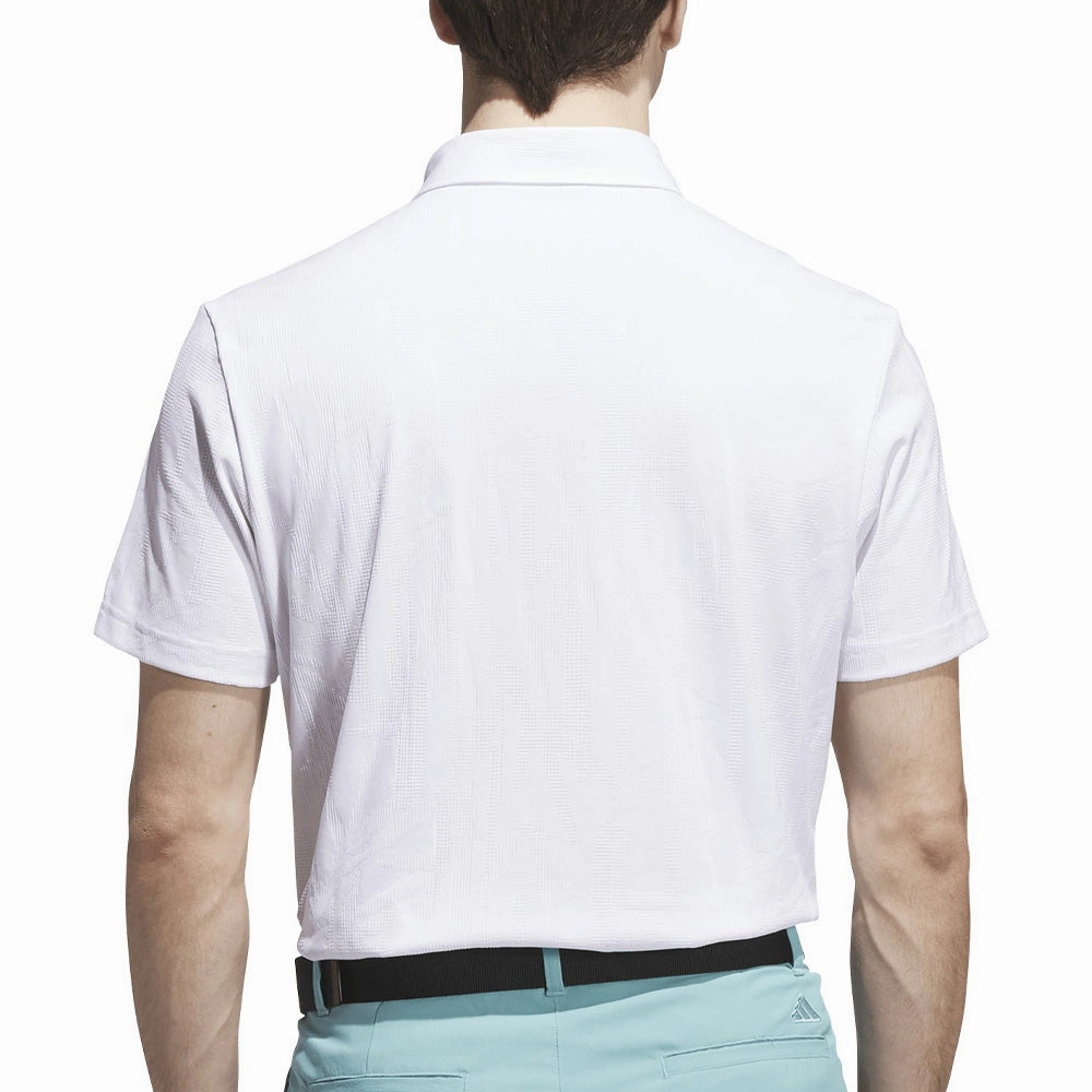 adidas Go-to Textured Polo Shirt - White Relax Style Trend comfortable option