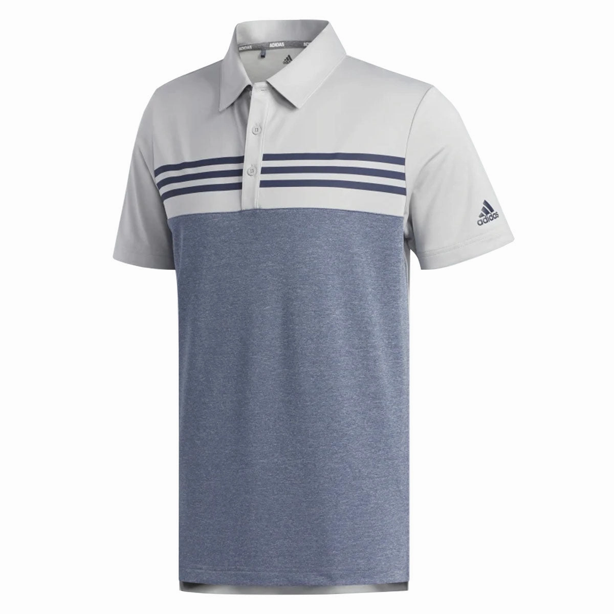 adidas Heather Blocked Polo Shirt - Grey Two Heather sports performance