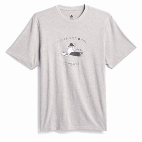 NonIrritating Fabric Adidas HJ Stretch T-Shirt - Medium Grey Heather