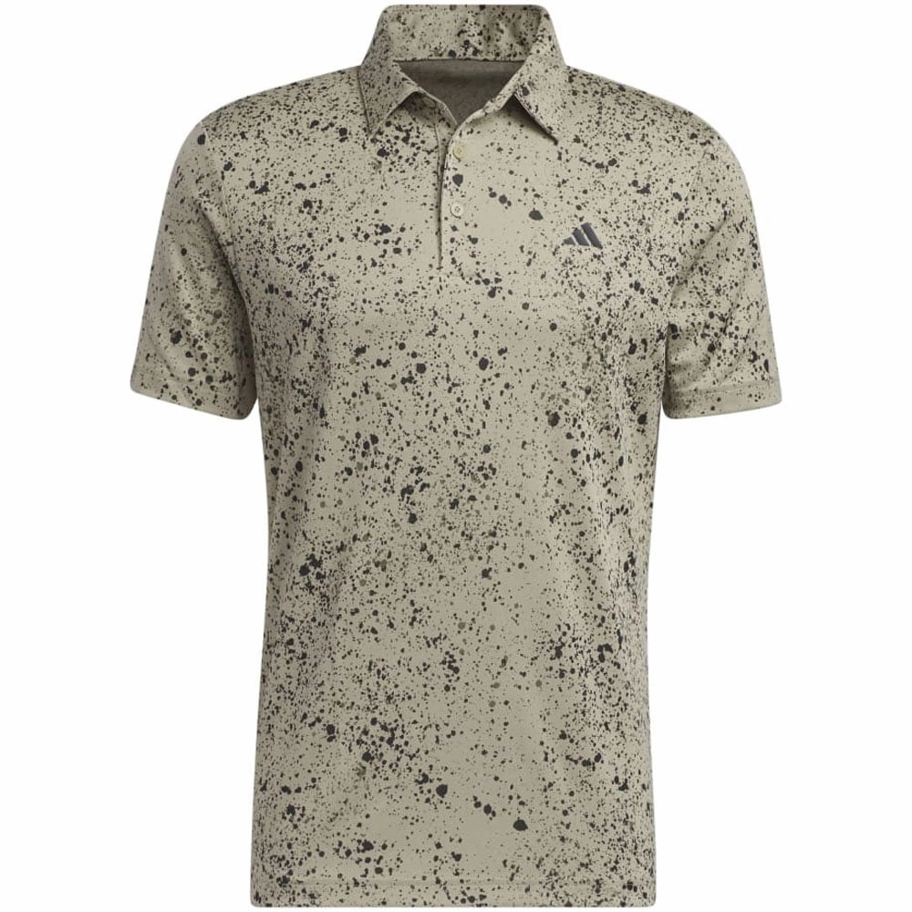 adidas Jacquard Polo Shirt - Hemp/Black/Olive Strata timeless