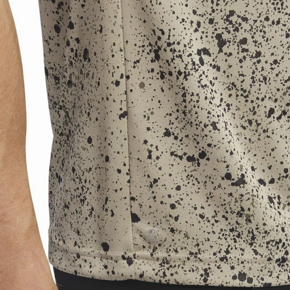 adidas Jacquard Polo Shirt - Hemp/Black/Olive Strata Multi Panel Design