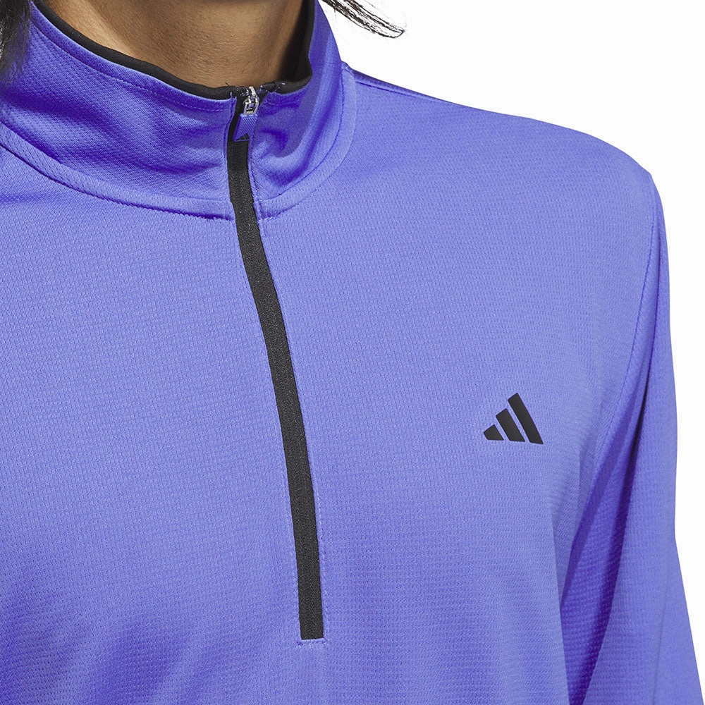 adidas Lightweight 1/2 Zip Top - Cobalt Blue Athletic Cut
