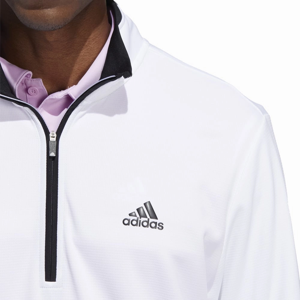 Cozy Outfit Comfortable Layers adidas Lightweight 1/4 Zip Pullover - White