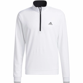 Street Style Winter Gear adidas Lightweight 1/4 Zip Pullover - White