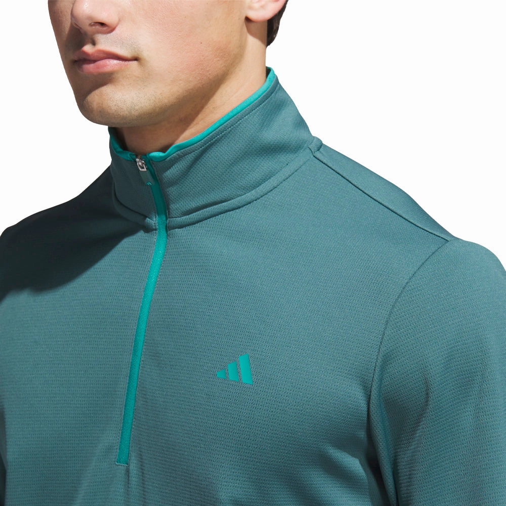 adidas Lightweight Half-Zip Top - Preloved Teal Trendy Outerwear