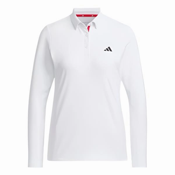 adidas Long Sleeve Womens Polo Relaxed Look Modern Casual