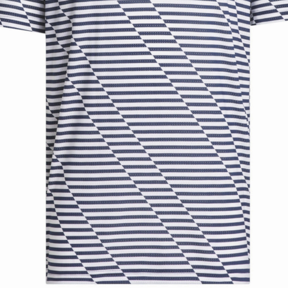 adidas Mesh Print Polo Shirt - Collegiate Navy/White AntiPillingTreatment