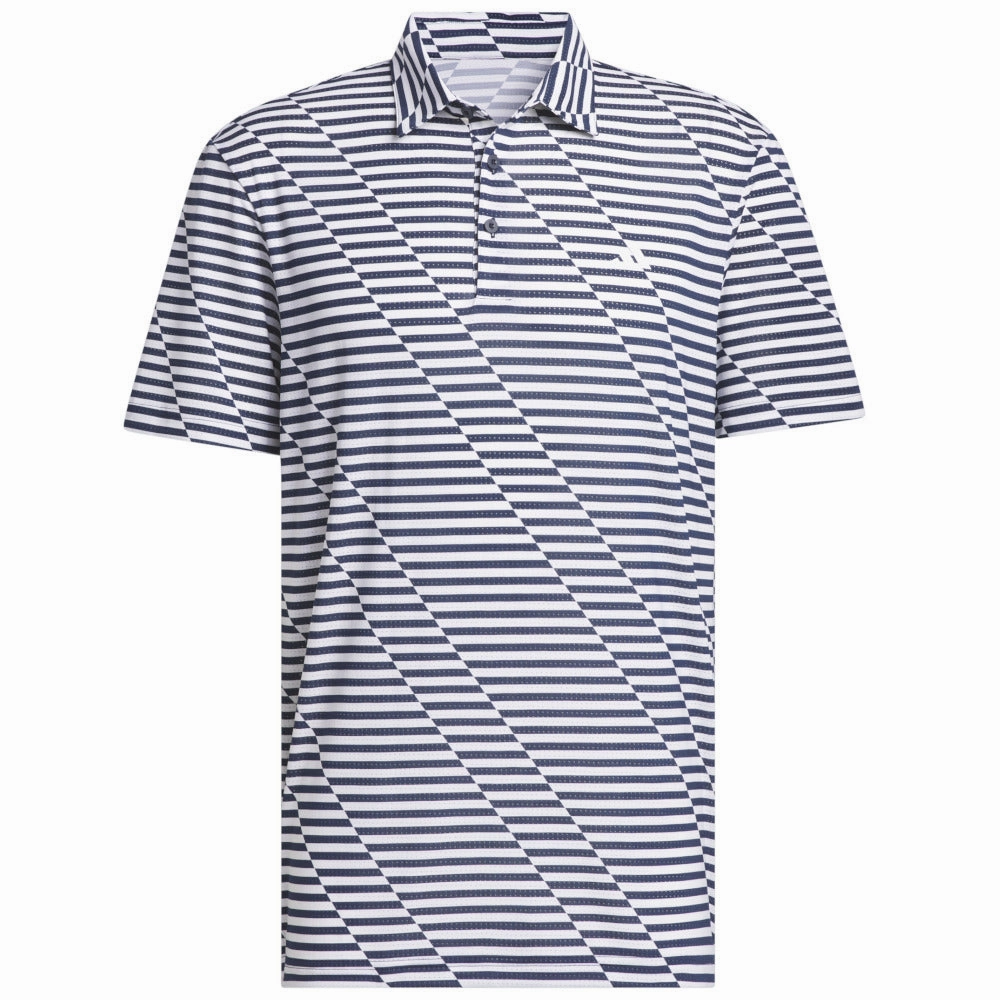 adidas Mesh Print Polo Shirt - Collegiate Navy/White Fun and Playful
