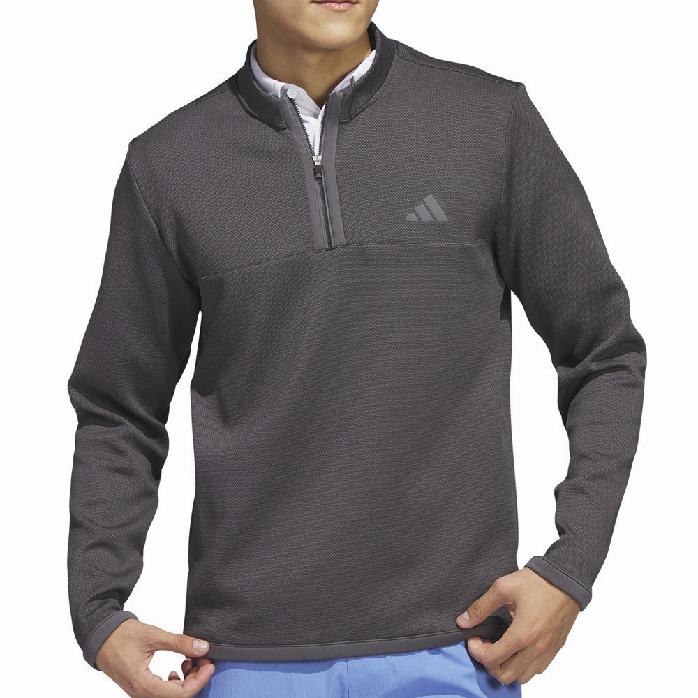 adidas Microdot 1/4 Zip Pullover - Black/White eyewear accents