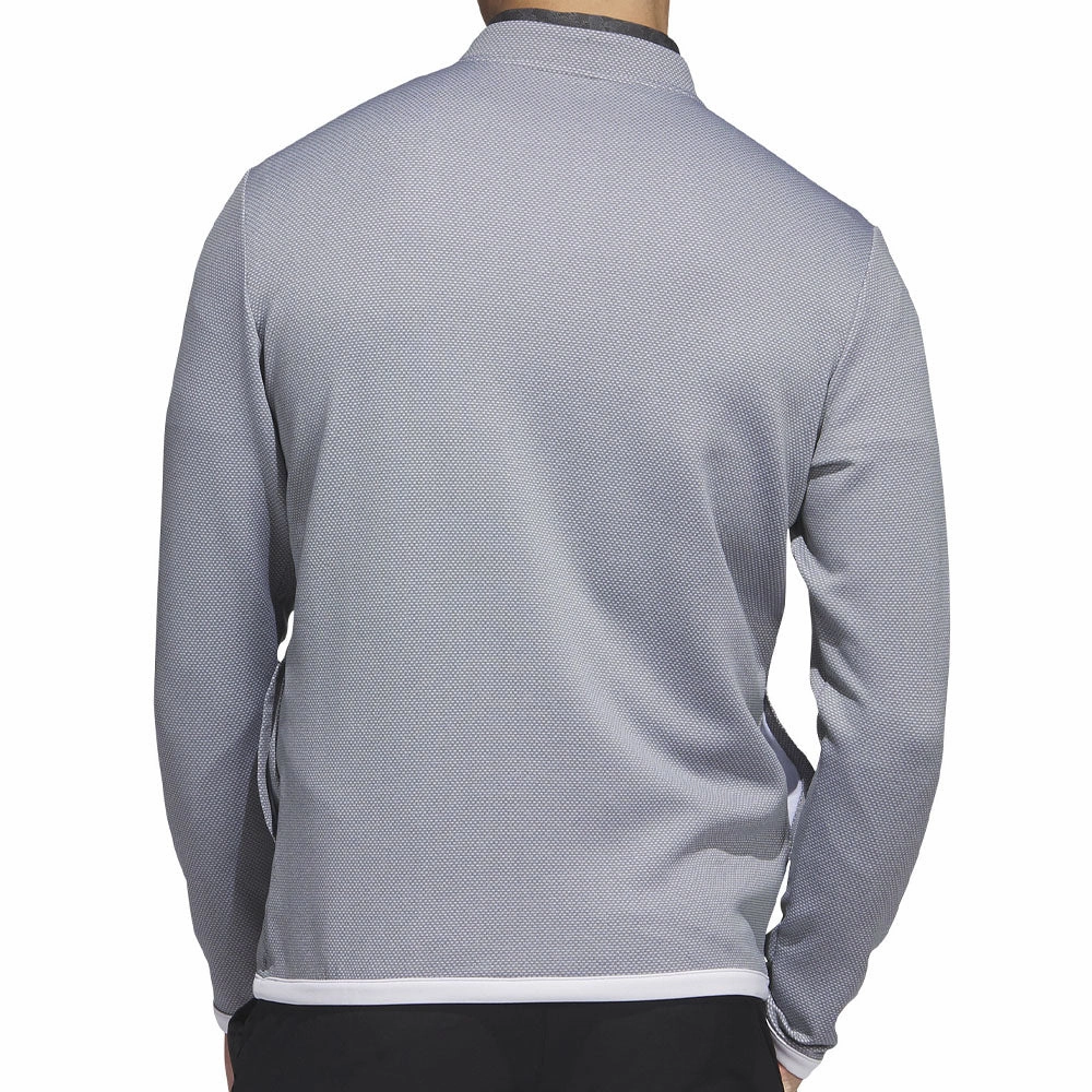 adidas Microdot 1/4 Zip Pullover  - White/Grey Three Cozy Layer pearl accents