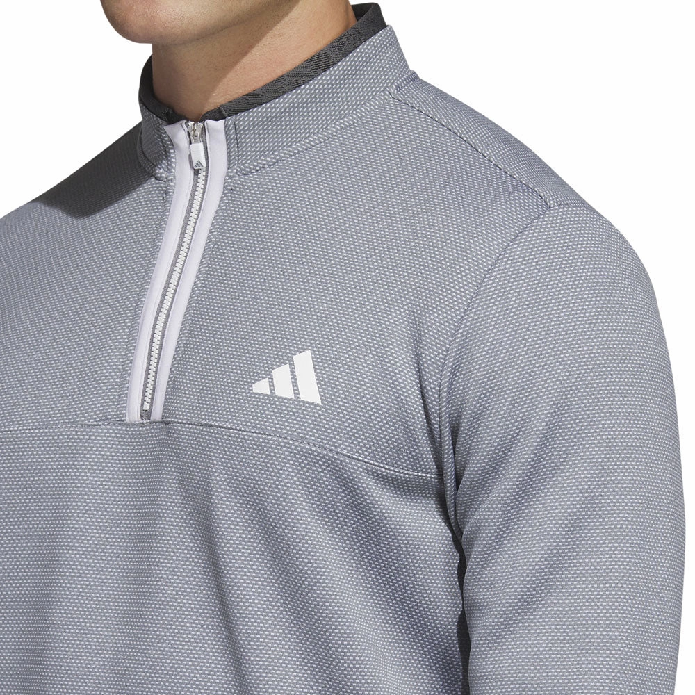 adidas Microdot 1/4 Zip Pullover  - White/Grey Three product mass produced efficiency Cold Weather Protection