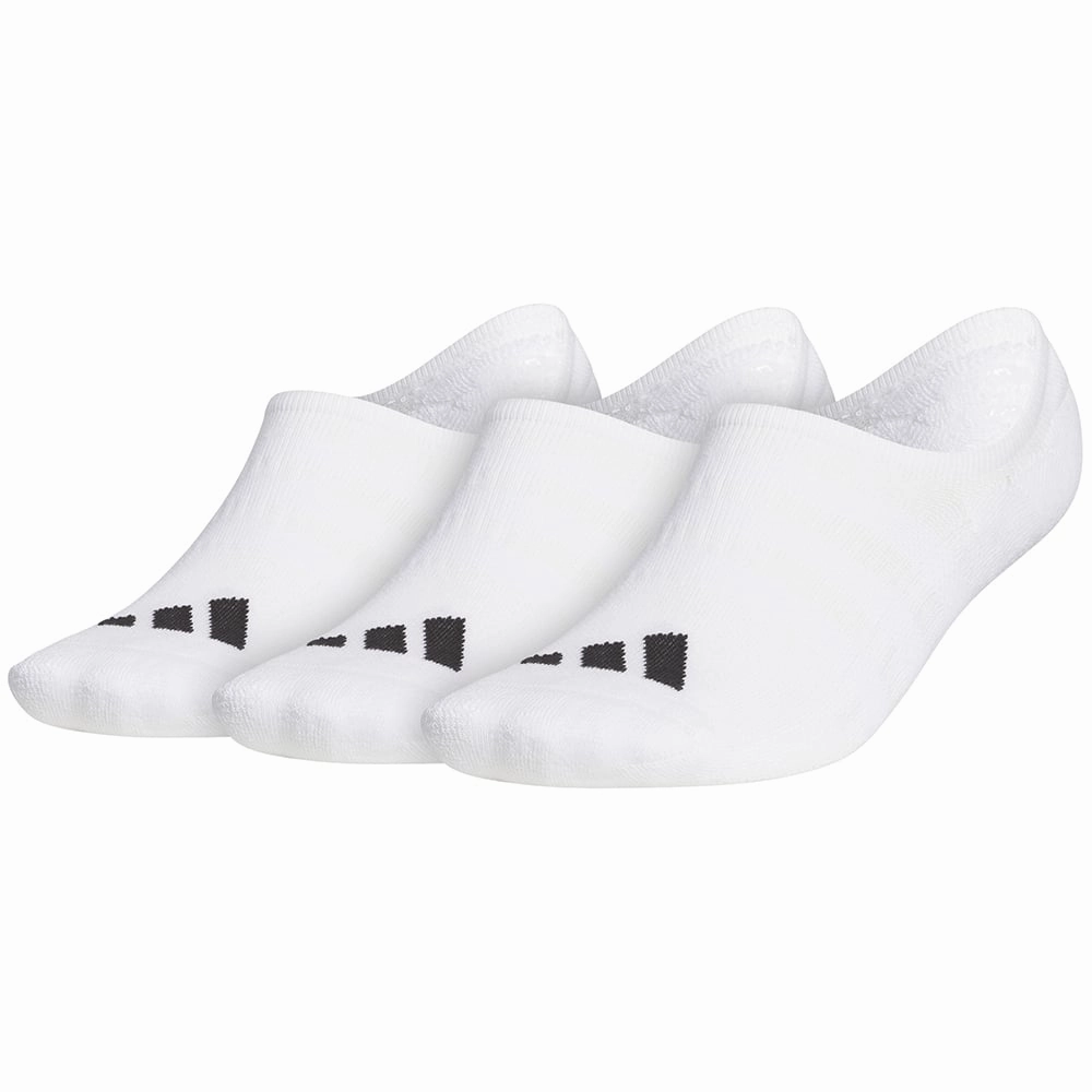 quarter dry cleanable adidas No Show Socks (3 Pack) - White