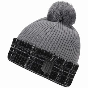 adidas Novelty Beanie Hat - Grey Heather Pop Accent
