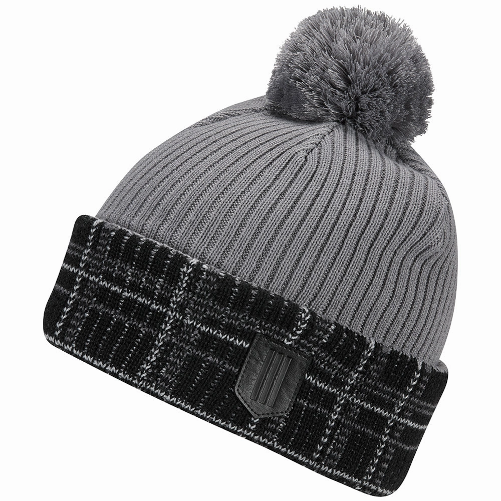 adidas Novelty Beanie Hat - Grey Heather Pop Accent