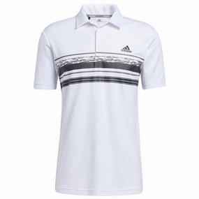 adidas Novelty Core Stripe Polo Shirt - White/Black MinimalistStitching